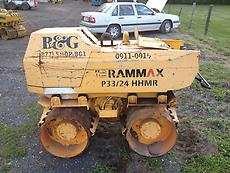 MULTIQUIP MODEL P33/24HHMR RAMMAX TRENCH COMPACTOR ROLLER DOUBLE DRUM DIESEL
