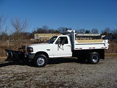1993 FORD F-350 XL 7.3 DIESEL 4X4 DUMP TRUCK AUTOMATIC SNOW PLOW