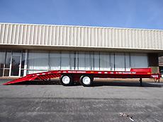 2006 ECONOLINE MP1221DE 12 TON HYDRAULIC FOLDING DOVE TAIL EQUIPMENT TRAILER