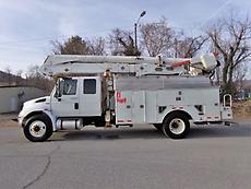 2014 INTERNATIONAL 4300 XTENDED ALTEC MATERIAL HANDLER BOOM/BUCKET SERVICE TRUCK