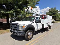 2011 FORD F450 4X4 ETI 35' BUCKET SERVICE UTILITY TRUCK