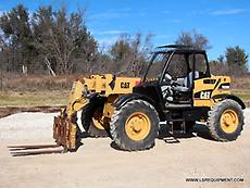 2006 CATERPILLAR TH350B FORKLIFT- TELEHANDLER- FORKLIFT- MAN LIFT- CAT- 28 PICS